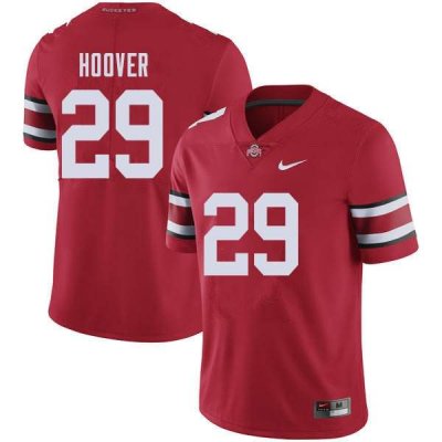NCAA Ohio State Buckeyes Men's #29 Zach Hoover Red Nike Football College Jersey SDT8445BT
